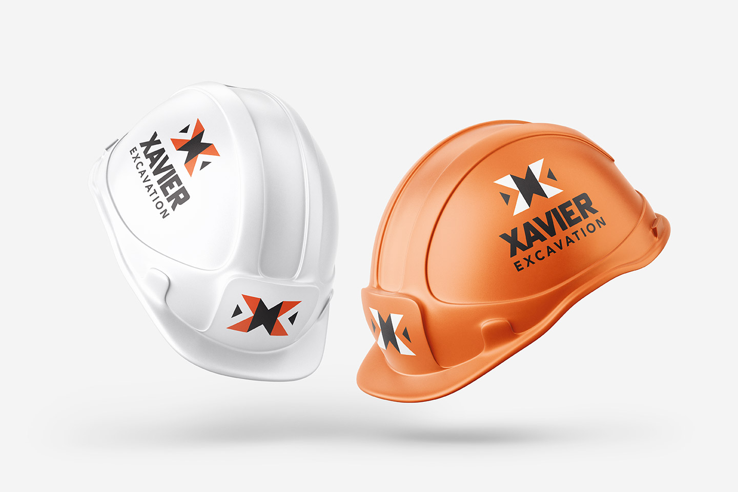 Xavier Excavation Logo on hard hats